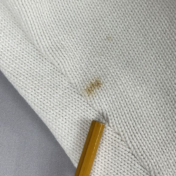 Izod 1/4 Zip Long Sleeve Sweater Men's Size L Ivory Collared Cotton Pullover - Picture 14 of 16